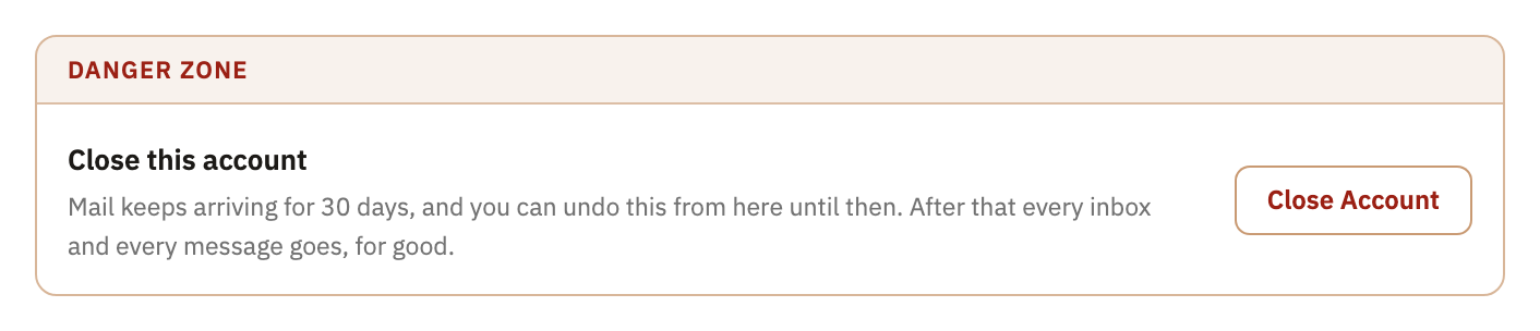 The Danger Zone, with Close Account