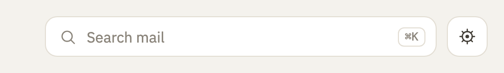 Search mail above the list, and Search in the bar at the bottom of a phone