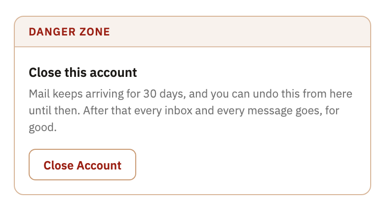 The Danger Zone, with Close Account